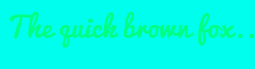 Image with Font Color 00FF83 and Background Color 00FEEF